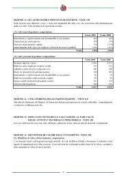 sezione 13 -gli altri oneri e proventi di gestione - voce 190 