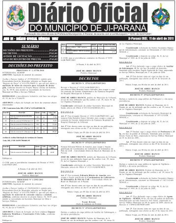 Jornal 11.pmd - diário oficial eletrônico do município de ji-paraná