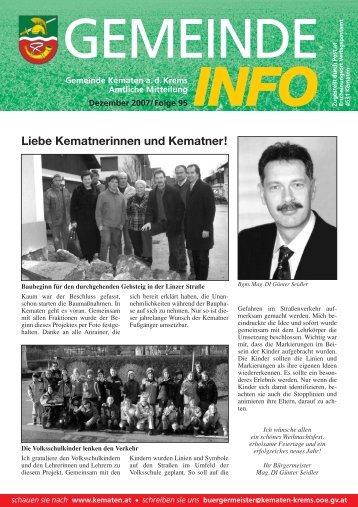 Die Gemeinde Informiert - Folge 95 - Kematen an der Krems