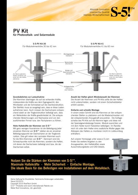 Pv-Kit - CAVA Halbfabrikate AG