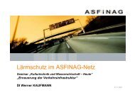 Lärmschutz im ASFINAG-Netz - Absolventenverband der DI für ...