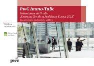 PwC Immo-Talk Präsentation der Studie: „Emerging Trends in Real ...