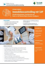 Anmeldung Immobiliencontrolling mit SAP ... - TA Cook