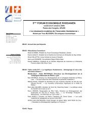 5ème FORUM ECONOMIQUE RHODANIEN - CCF SA