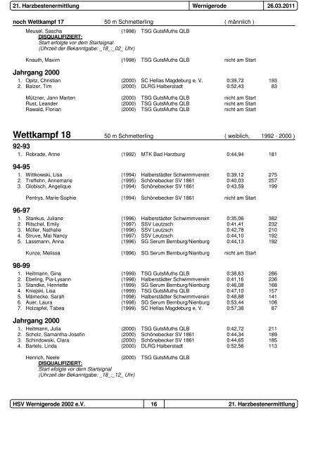 Protokoll - Schwimm- und Sportverein Leutzsch e.V.