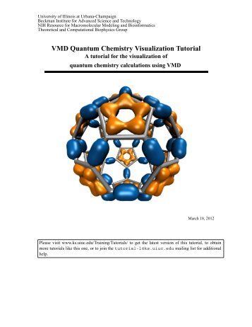 VMD Quantum Chemistry Visualization Tutorial - Theoretical and ...