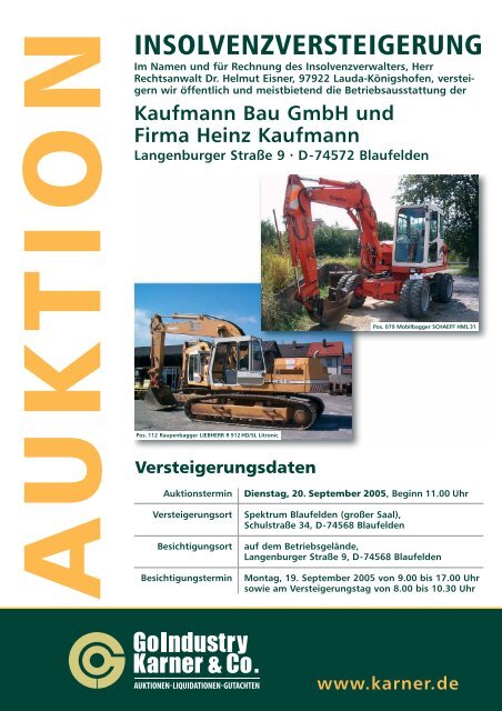 Kaufmann Bau GmbH und Firma Heinz Kaufmann