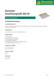 Kemmler Anschlussprofil AN-20 Produktbeschreibung