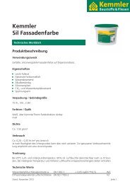 Kemmler Sil Fassadenfarbe Produktbeschreibung