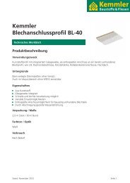 Kemmler Blechanschlussprofil BL-40 Produktbeschreibung