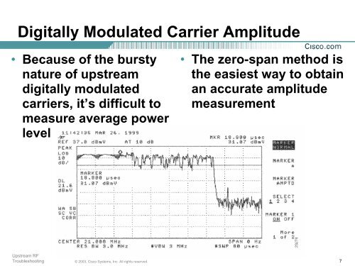 Upstream RF Troubleshooting