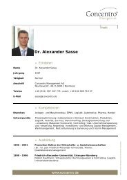 Ausführliches Profil als PDF - Concentro Management AG