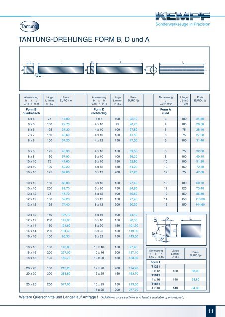 AUTOMATEN-DREHMEISSEL - Kempf