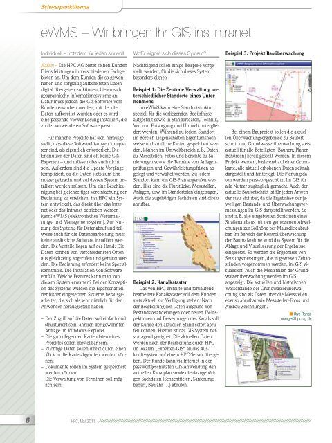 Unsere GIS-Anwendung - HPC AG