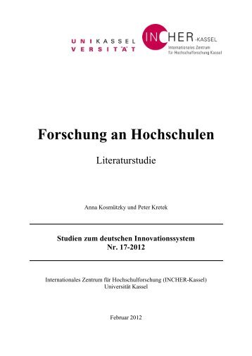 Forschung an Hochschulen - Expertenkommission Forschung und ...