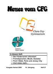 Neues vom CFG - Heft 27 - Herbst 2009 (PDF