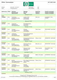 Spielplan - von TSV Escherode