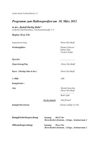 Programm Hallensportfest 2012 - Landes-Kanu-Verband Berlin