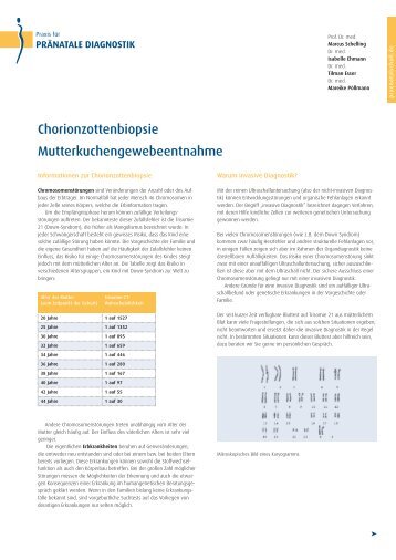 Chorionzottenbiopsie Mutterkuchen gewebeentnahme - Praxis für ...