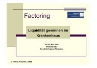 2. Was leistet Factoring im Krankenhaus?