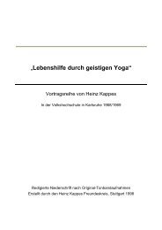 T-0255 - Lebenshilfe durch Geistigen Yoga Teil I ... - Heinz Kappes