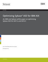 Optimizing Sybase ASE for IBM AIX