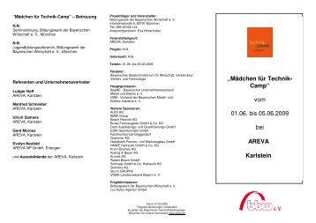vom 01.06. bis 05.06.2009 bei AREVA Karlstein - Technik - Zukunft ...
