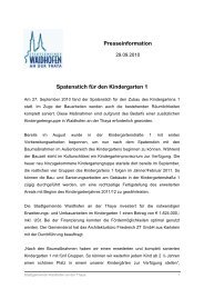 Spatenstich für den Kindergarten 1 - Waidhofen an der Thaya