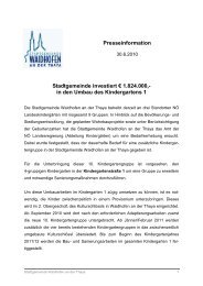 Stadtgemeinde investiert € 1.824.000 - Waidhofen an der Thaya