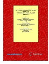 METHANOL CASALE AND FOSTER WHEELER: THE NEW ...