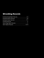 Wrestling Records - MSHSAA