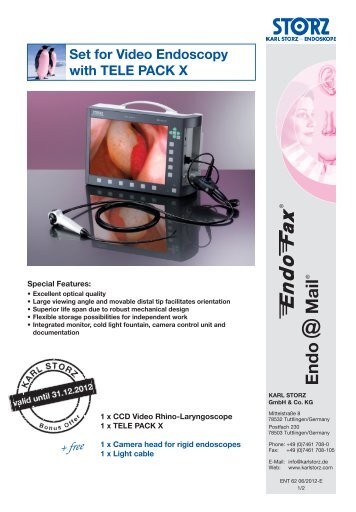 Set for Video Endoscopy with TELE PACK X - Karl Storz GmbH & Co ...