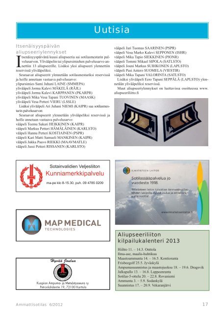 Ammattisotilas 6/2012 (pdf) - Aliupseeriliitto