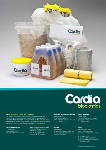 + Cardia Bioplastics Information Flyer