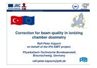 Correction for beam quality in ionizing chamber dosimetry