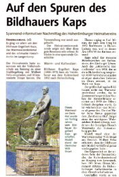 Auf den Spuren des Bildhauers Kaps - Heimatverein Hohenlimburg