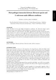 Host-pathogen interaction between Alternaria species ... - EuroBlight