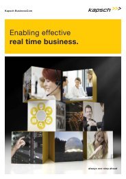 Enabling effective real time business. - Kapsch AG