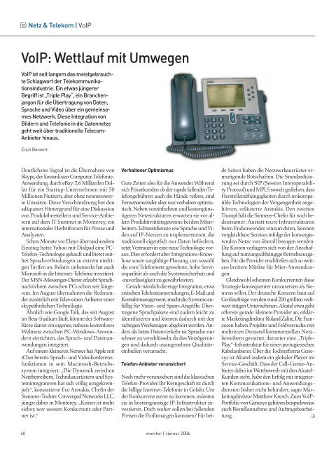 Die komplette MONITOR-Ausgabe 1/2006 können Sie