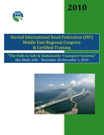 Second International Road Federation (IRF) Middle East Regional ...