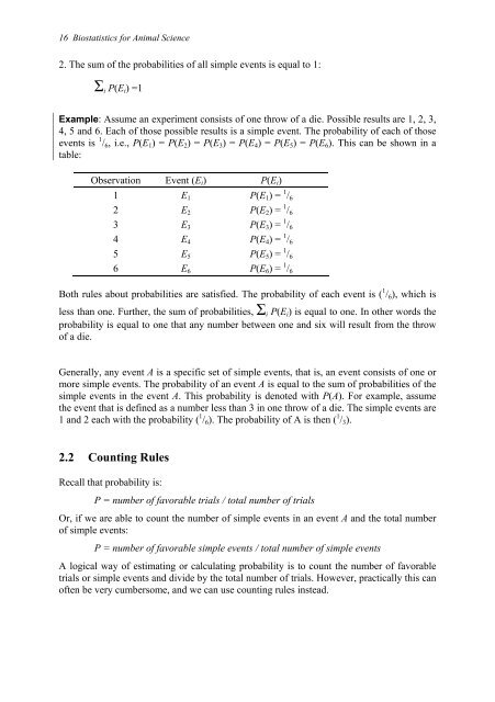 Biostatistics for Animal Science