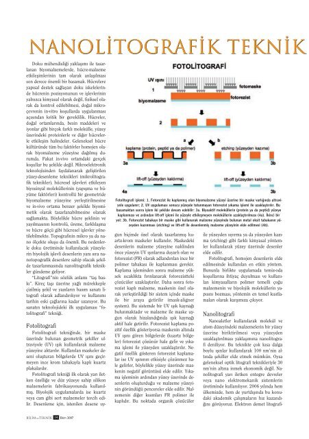 doku mühend‹sl‹ - TÜBİTAK Bilim ve Teknik Dergisi