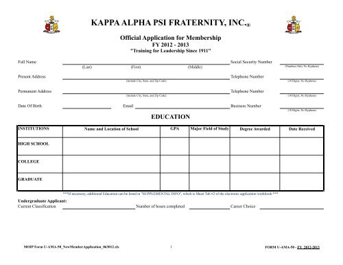 KAPPA ALPHA PSI FRATERNITY, INC.® - The Northern of ...