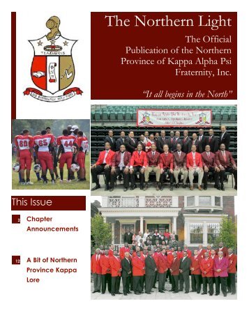 DECEMBER 2012 - The Northern Province of Kappa Alpha Psi