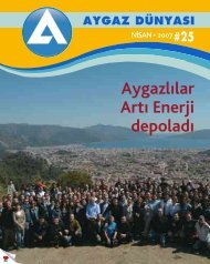 Aygazl›lar Art› Enerji depolad›