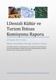 I.Denizli Kültür ve Turizm İhtisas Komisyonu Raporu