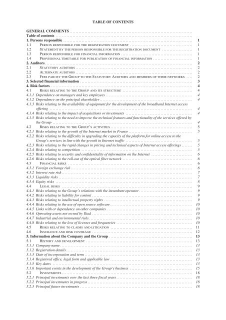 REGISTRATION DOCUMENT AND FINANCIAL REPORT - Iliad