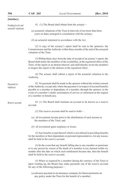 Local Government Act - Kenya Law Reports