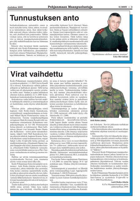 Lehti 4/05 - Haapajärven-Reisjärven Reserviläiset