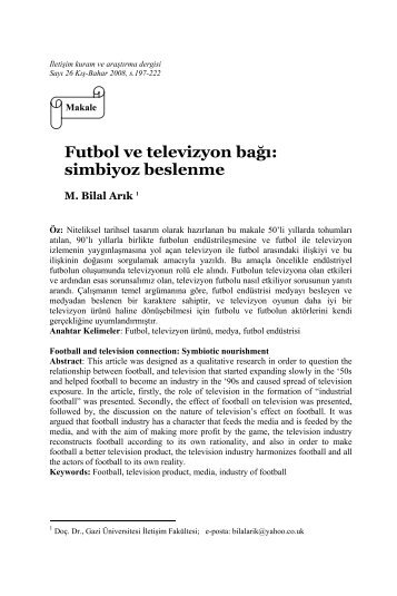 Futbol ve televizyon bağı - Siyasal İletişim Enstitüsü